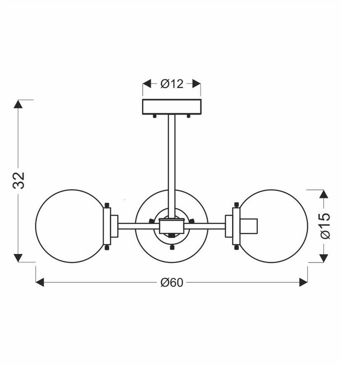 HÄNGELEUCHTE 60/60/32 cm  - Basics, Metall (60/60/32cm)