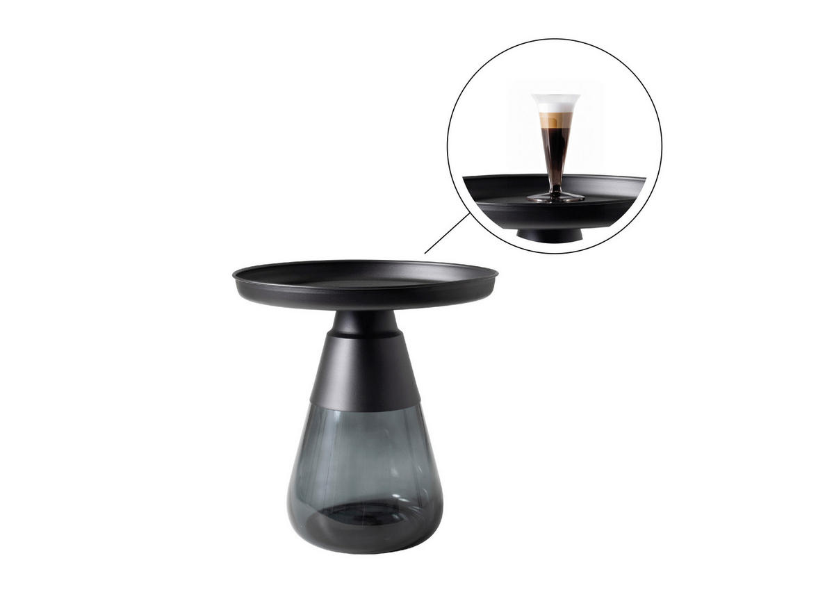 POMOĆNI STOLIĆ višebojno, crna, prozirno  metal, staklo   - višebojno/prozirno, Design, staklo/metal (51/51/53cm) - MID.YOU