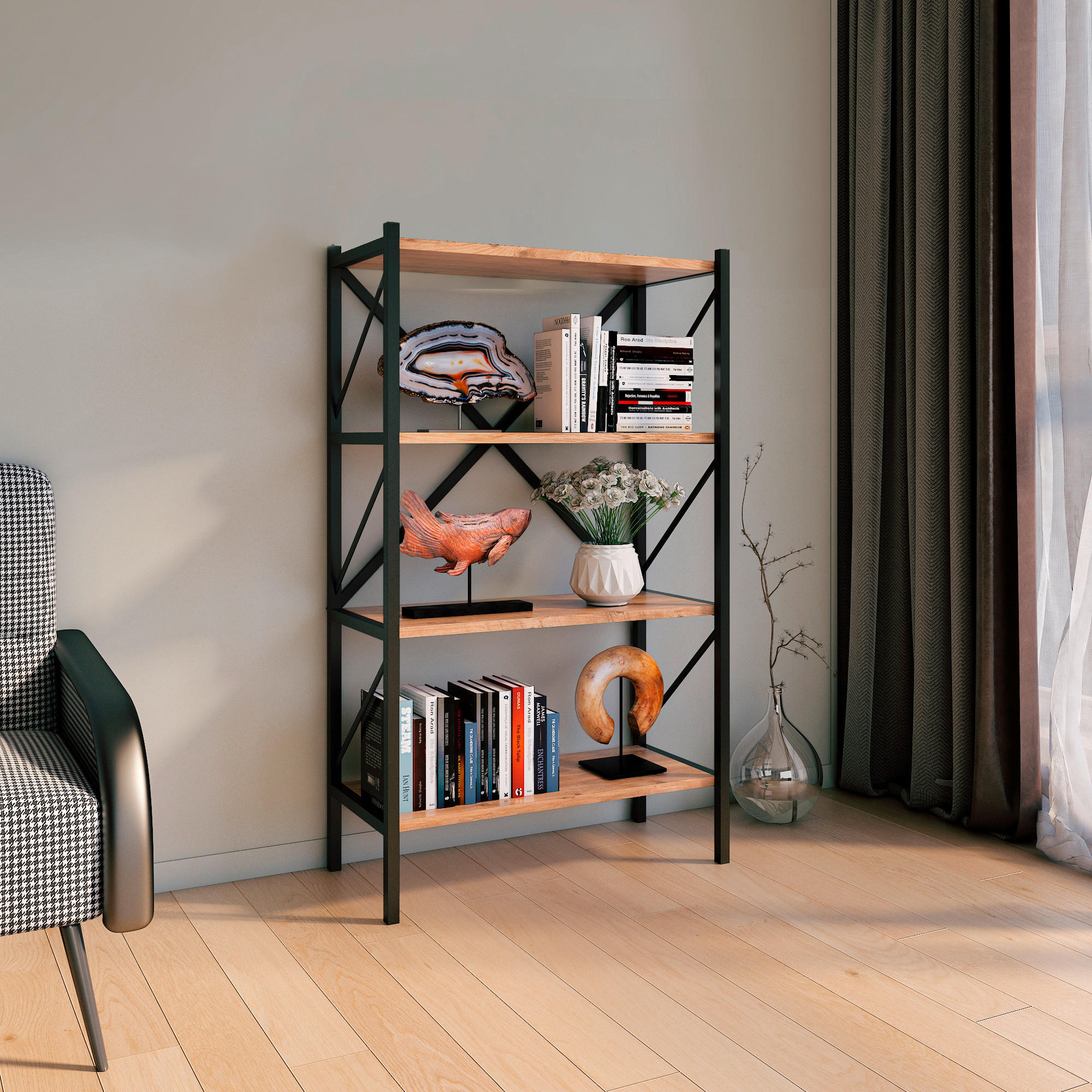 REGAL Honigeiche - Honigeiche, MODERN, Holzwerkstoff (66/121/34cm) - MID.YOU
