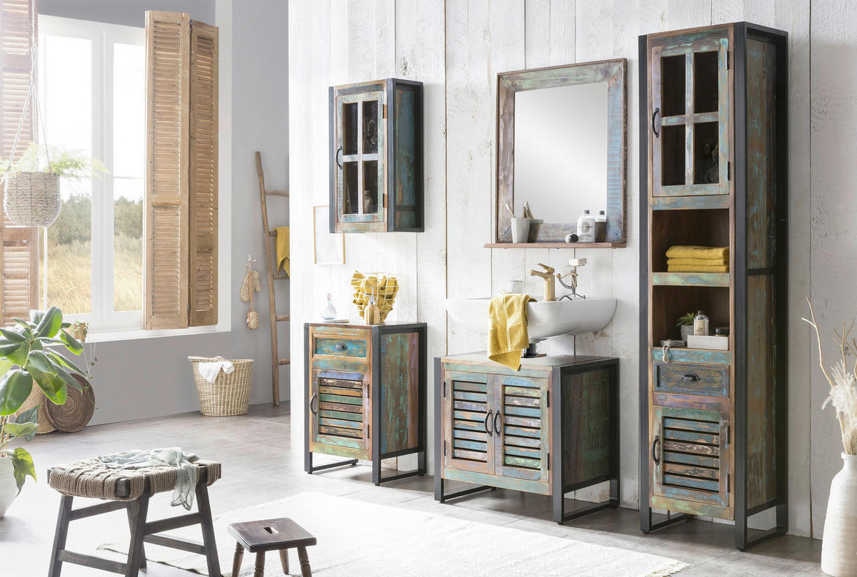 SPIEGEL 68/79/8 cm    in quadratisch  - Multicolor, Design, Glas/Holz (68/79/8cm) - MID.YOU