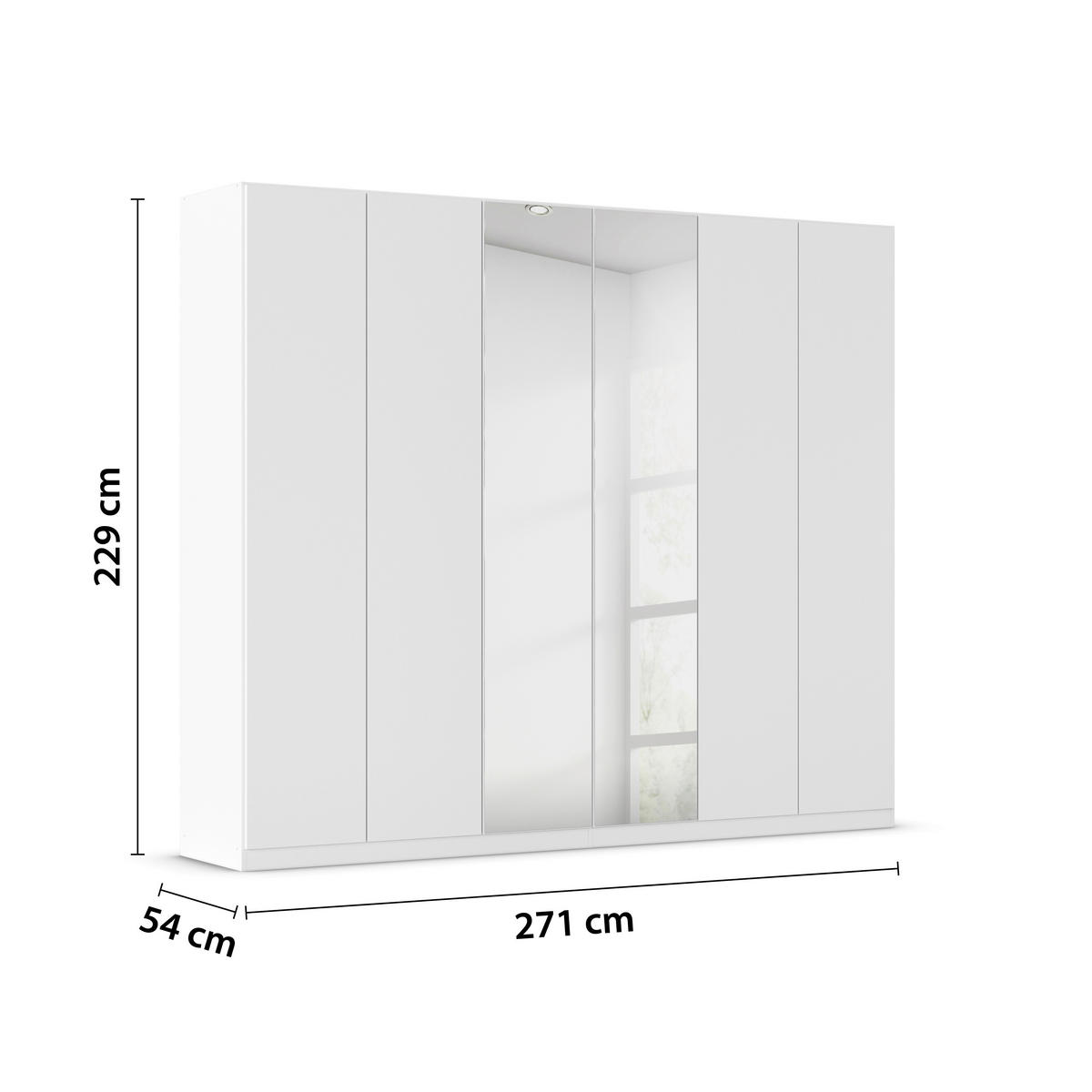 FALTTÜRENSCHRANK in Weiss  - Weiss, Holzwerkstoff (271/229/54cm) - Boxxx