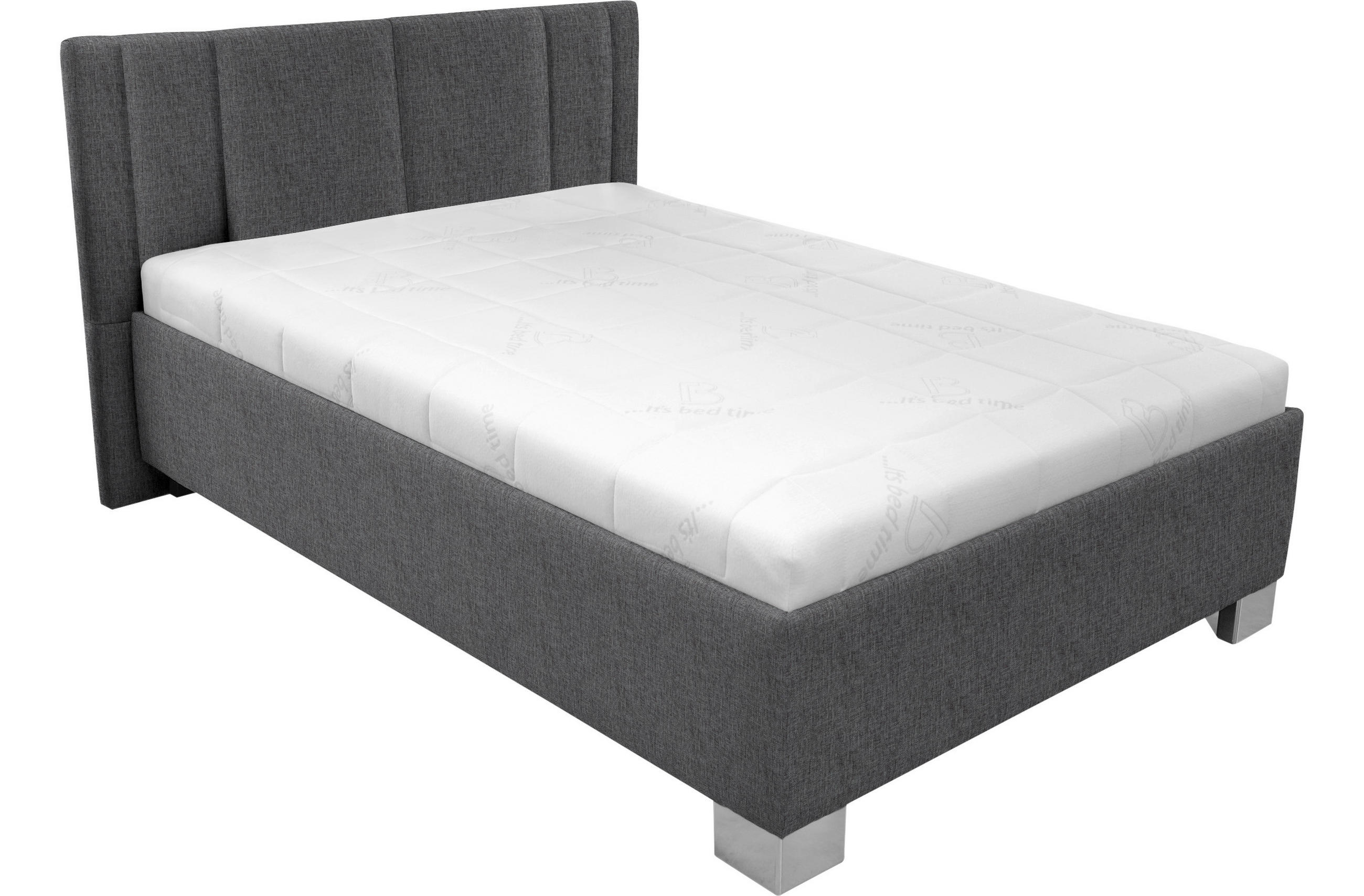 Polsterbett Mit Matratze 120x200cm Stilo, Anthrazit