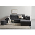 ECKSOFA  in Webstoff Dunkelgrau  - Dunkelgrau/Schwarz, KONVENTIONELL, Holz/Textil (283/244cm) - Carryhome