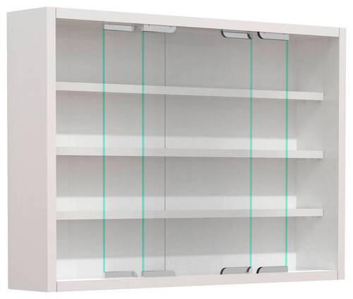 HÄNGEVITRINE in Weiß  - Silberfarben/Weiß, MODERN, Glas/Holzwerkstoff (57/40/10cm) - MID.YOU