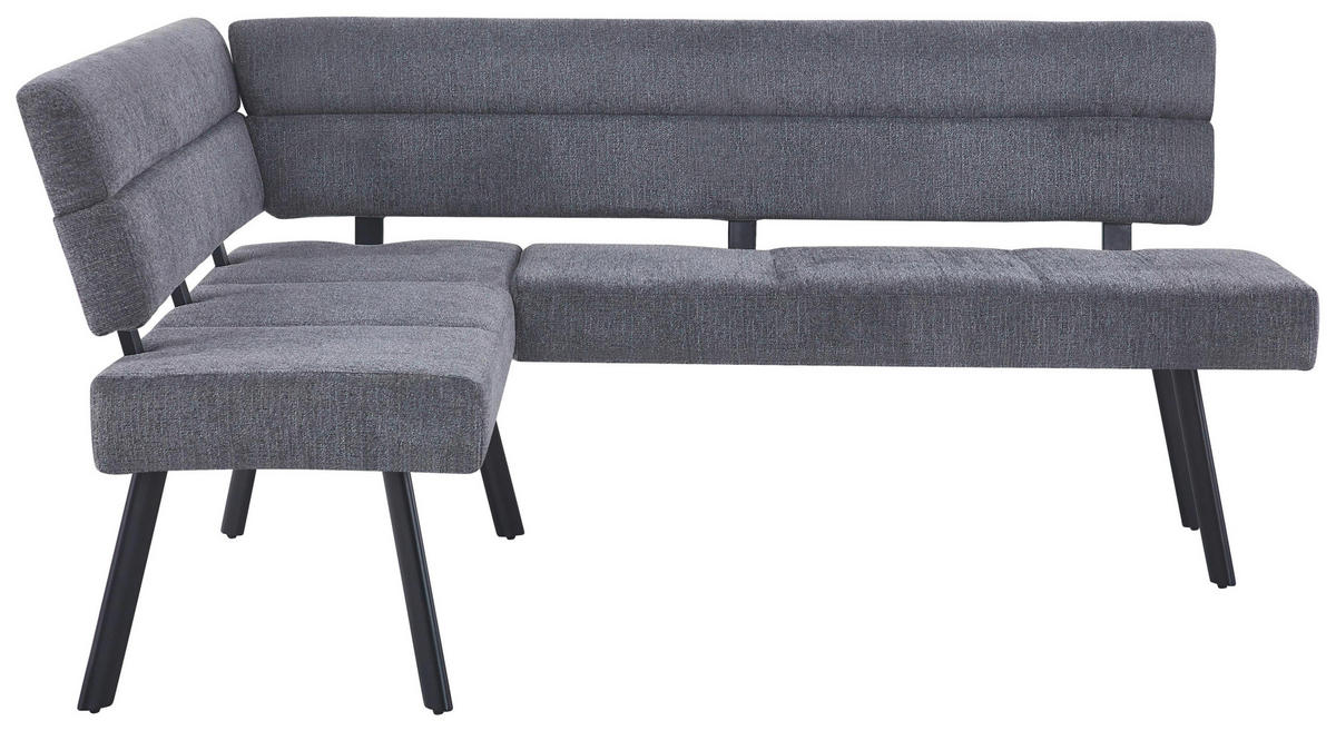 BANC D'ANGLE métal, textile anthracite  - noir/anthracite, Konventionell, métal/textile (150/190cm) - MID.YOU