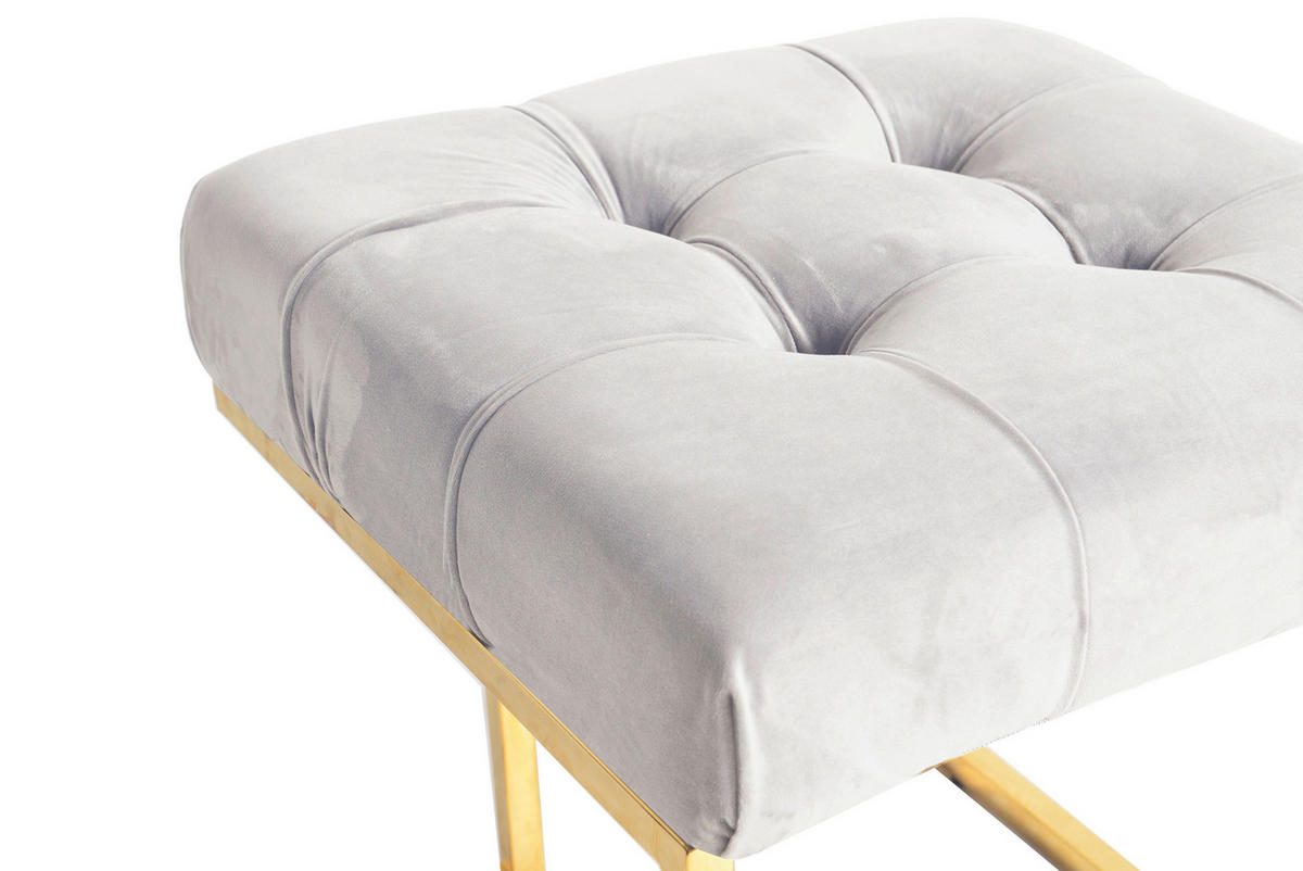 TABURET, kov, textil, 48/48/48 cm - Design, kov/textil (48/48/48cm)