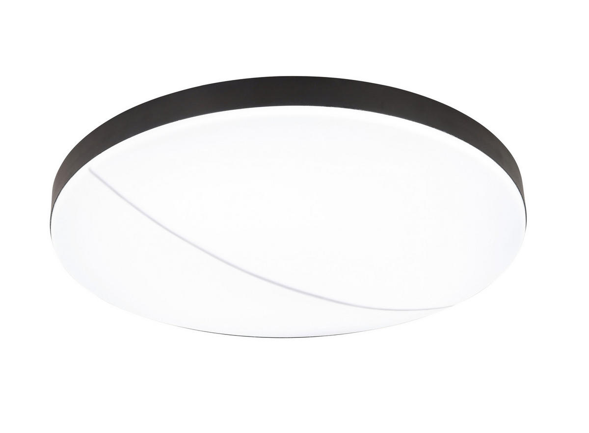 LED MENNYEZETI LÁMPA - fekete, Design, műanyag/fém (45/10,5cm) - Novel