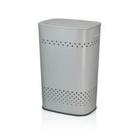 WÄSCHETONNE - Hellgrau, Basics, Metall (39,5/29,5/57,5cm) - Kela