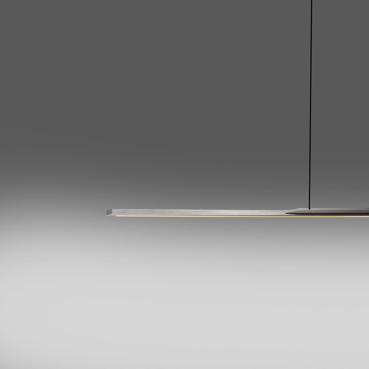 ZÁVĚSNÉ LED SVÍTIDLO, 125/2,5/150 cm  - šedá, Design, kov/plast (125/2,5/150cm) - Neuhaus PURE