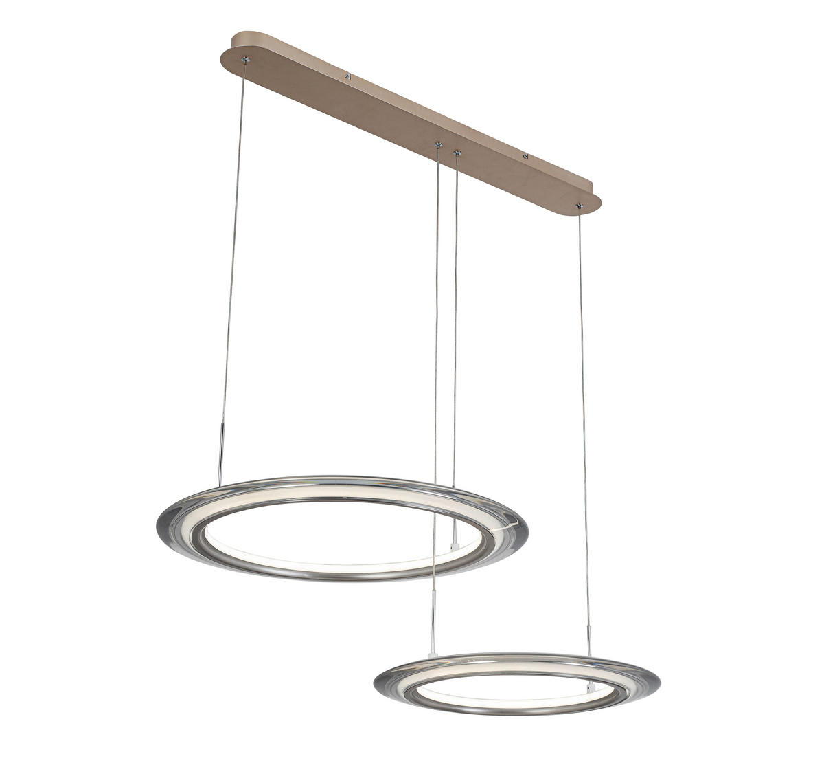 LED-HÄNGELEUCHTE Lakewood   - Chromfarben/Champagner, Design, Kunststoff/Metall (82cm) - Dieter Knoll