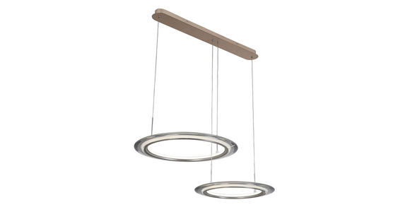 LED-HÄNGELEUCHTE 82/55/150 cm - Chromfarben/Champagner, Design, Kunststoff/Metall (82/55/150cm) - Dieter Knoll