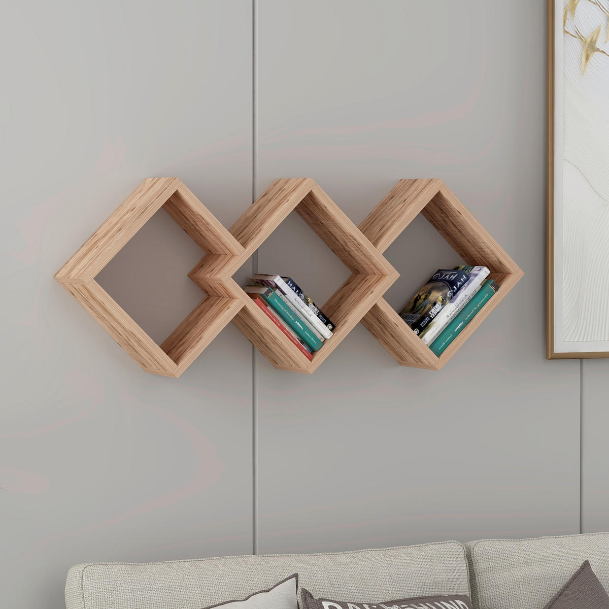 WANDREGAL Kieferfarben  - Kieferfarben, Design, Holzwerkstoff (102/42/20cm) - Livetastic