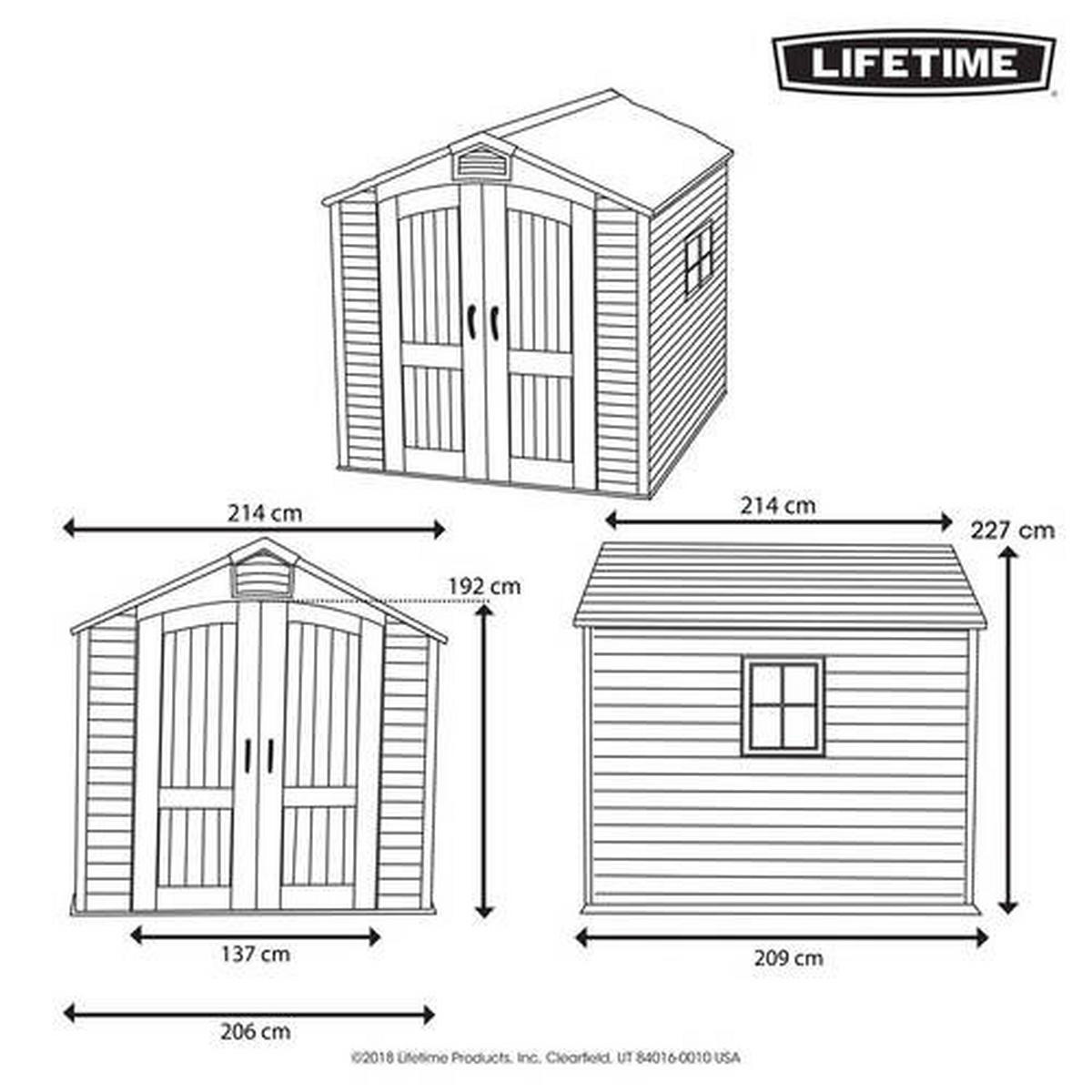 GERÄTEHAUS 213/226/213 cm  - Grau, Basics, Kunststoff (213/226/213cm)