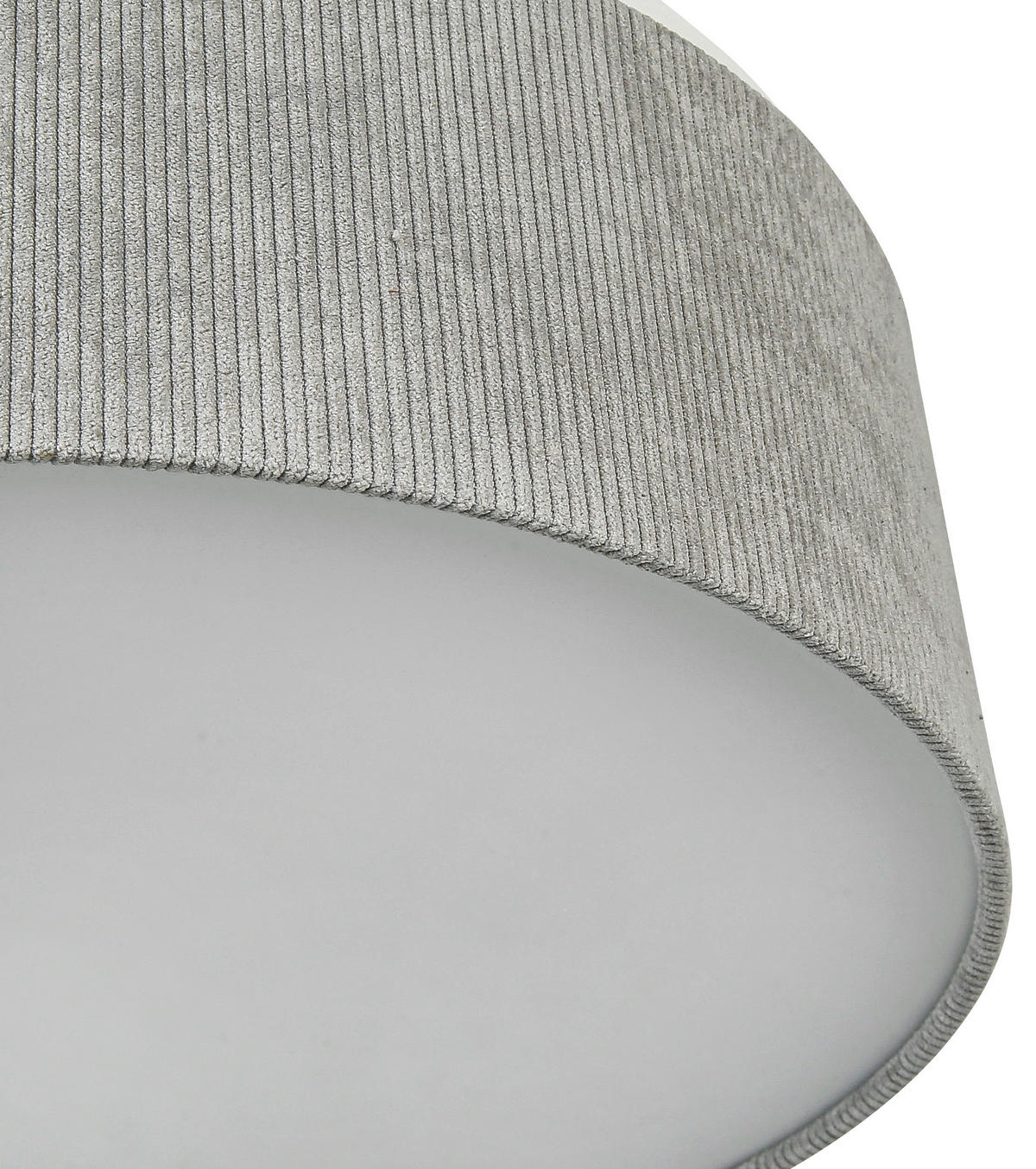 DECKENLEUCHTE 40/15 cm  - Hellgrau, Trend, Kunststoff/Textil (40/15cm) - Novel