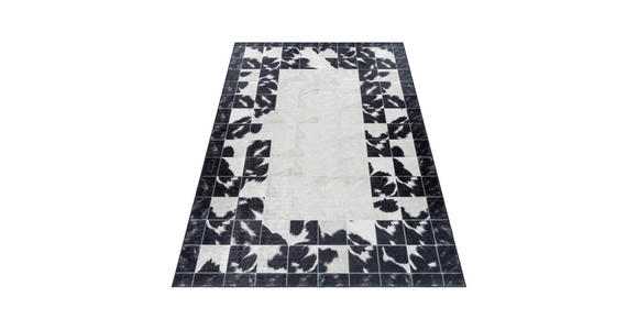 FLACHWEBETEPPICH 120/170 cm Fiesta Creme, Schwarz  - Creme/Schwarz, Design, Leder/Textil (120/170cm) - Novel