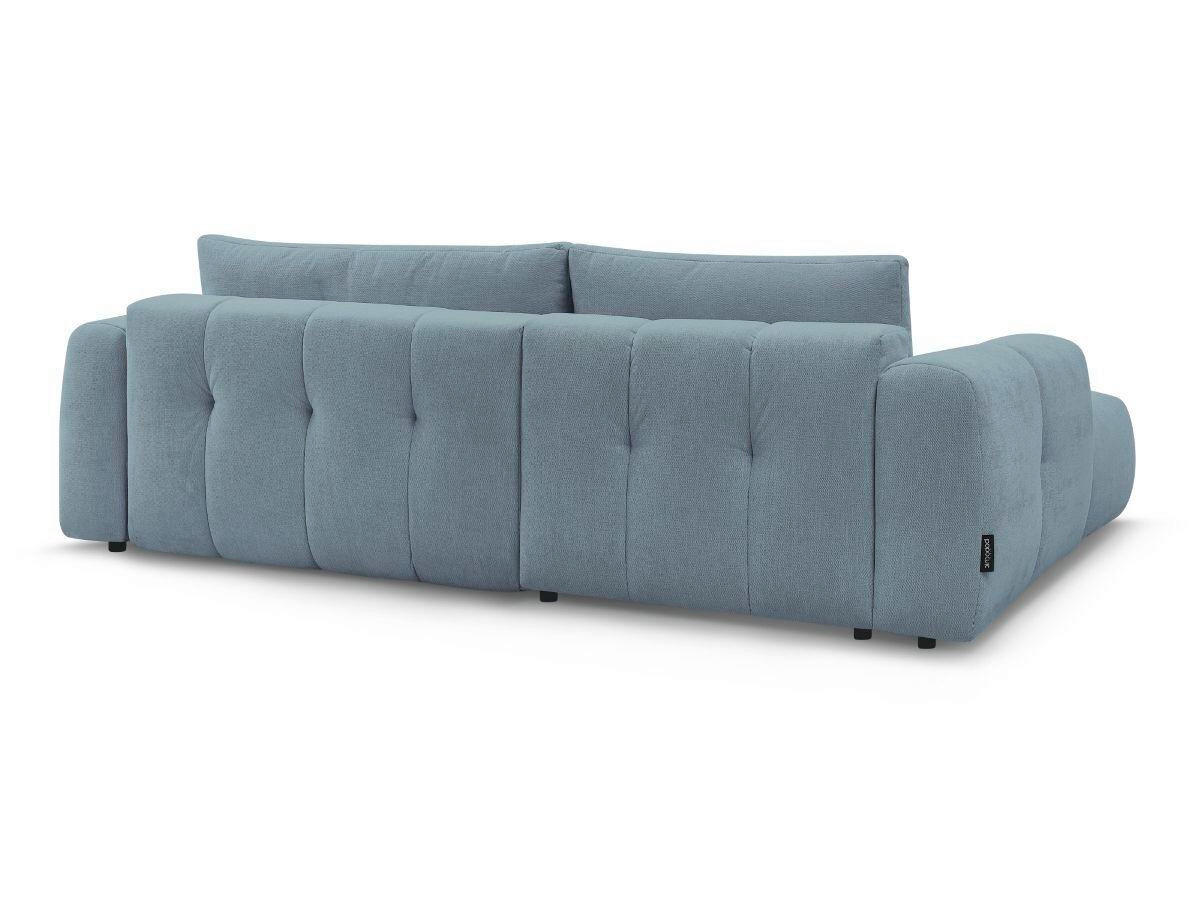 ECKSCHLAFSOFA FUJI Leinenoptik Hellblau  inkl.  - Schwarz/Hellblau, MODERN, Kunststoff/Textil (160/292cm)