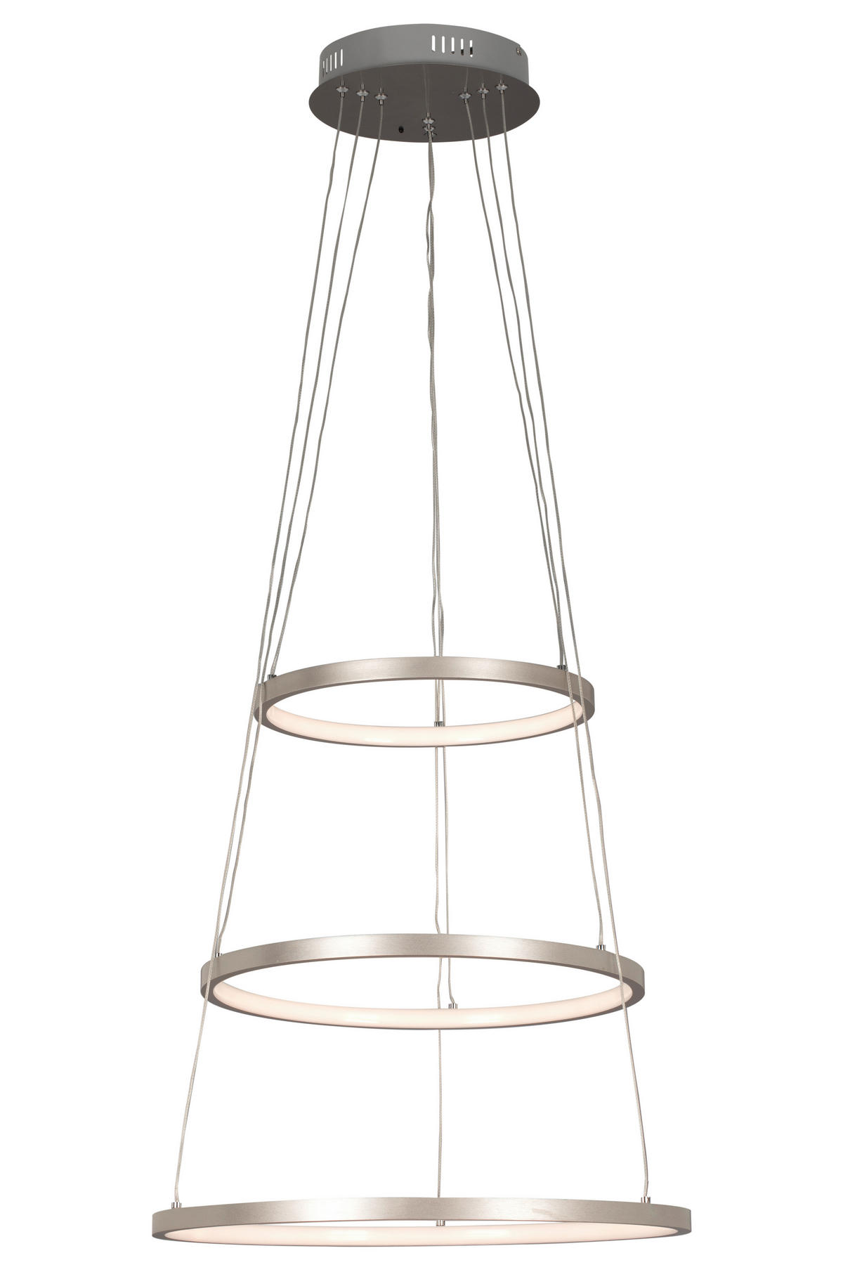 LUSTRĂ LED  - culoare nichel, Trend, plastic/metal (50cm) - Novel