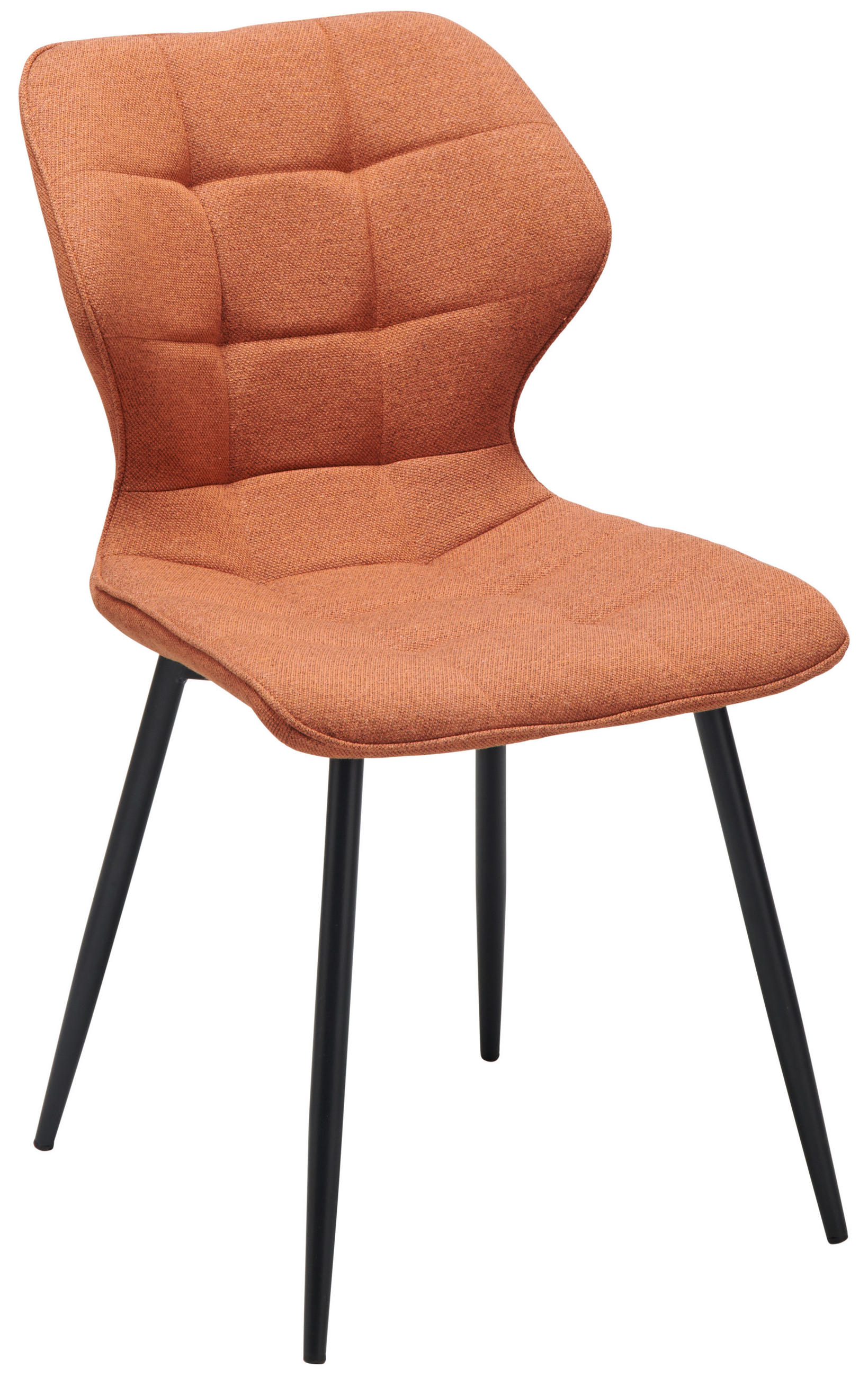 STUHL  in Eisen Webstoff Holz, Metall, Textil  - Cognac/Schwarz, LIFESTYLE, Holz/Textil (47/82/59cm) - Livetastic