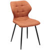 STUHL  in Eisen Webstoff Textil, Holz, Metall  - Cognac/Schwarz, LIFESTYLE, Holz/Textil (47/82/59cm) - Livetastic