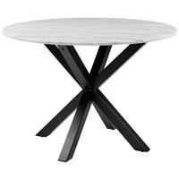 MATBORD i metall, sten  110/76 cm  - vit/svart, Klassisk, metall/sten (110/76cm) - MID.YOU