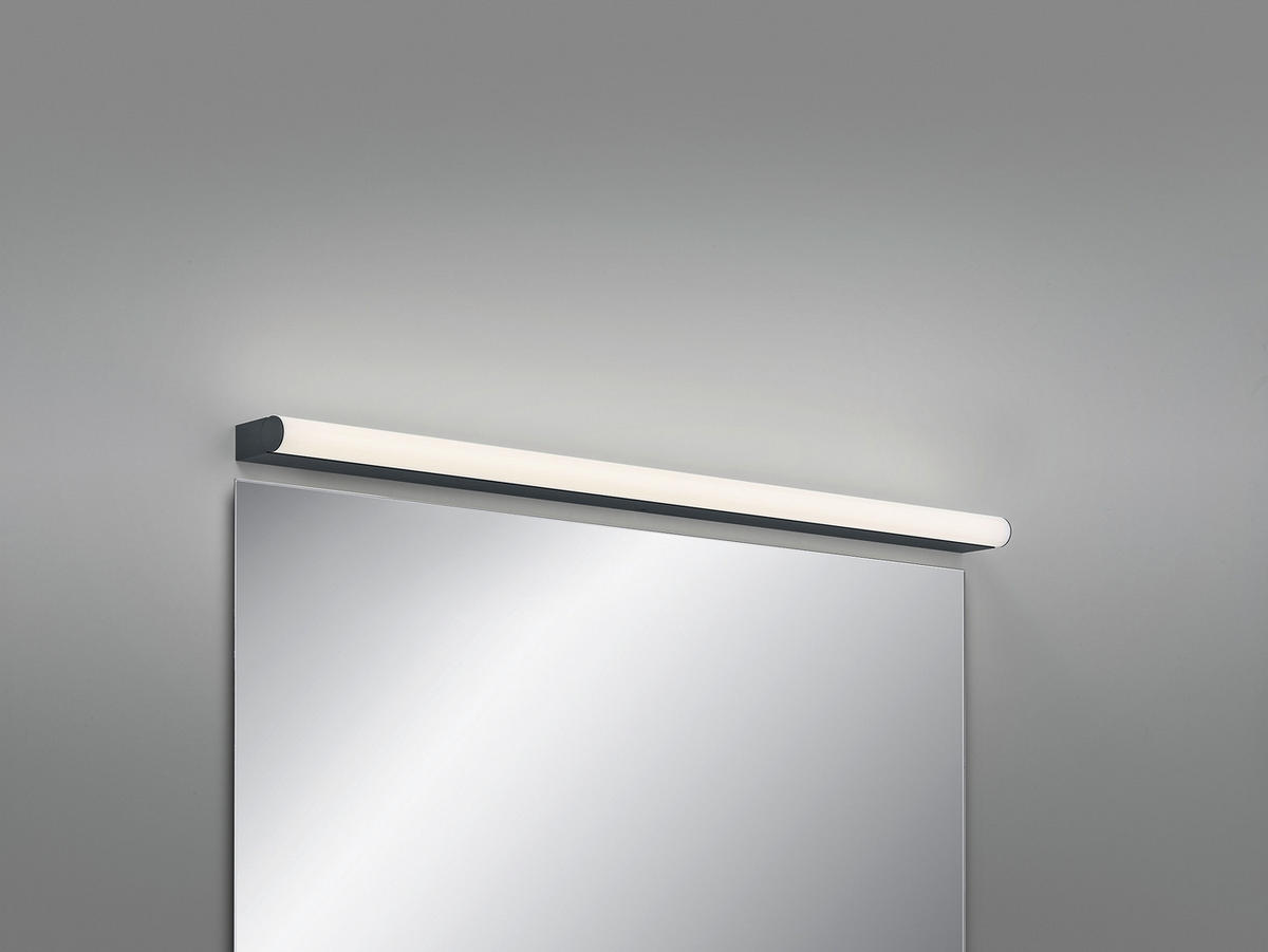 SPIEGELLEUCHTE Ponto-S 3/90/5 cm  - Schwarz, Design, Kunststoff/Metall (3/90/5cm) - Helestra