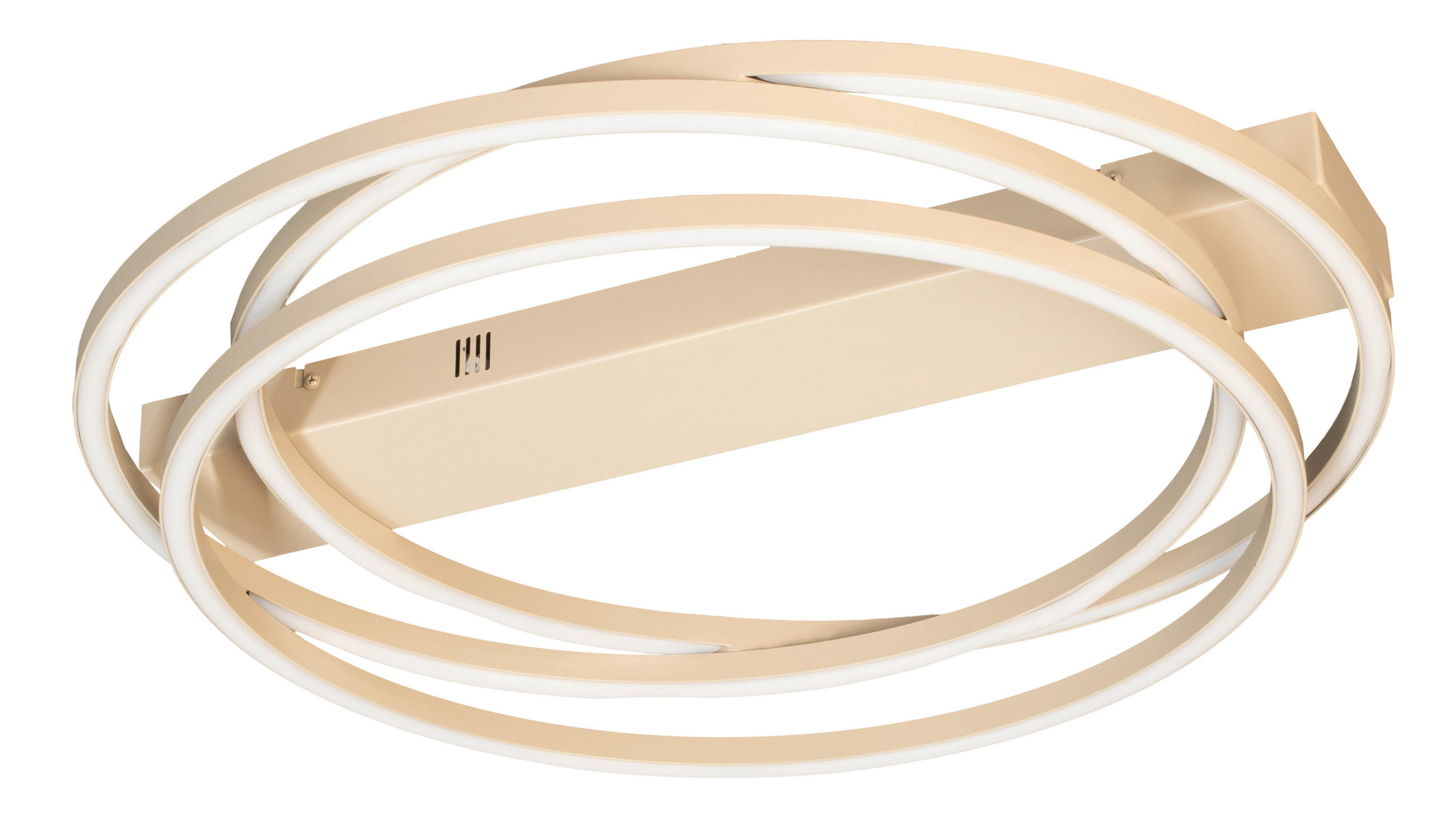 LED-DECKENLEUCHTE Kiku 56/56/8,5 cm   - Sandfarben, Design, Metall (56/56/8,5cm) - Fischer & Honsel