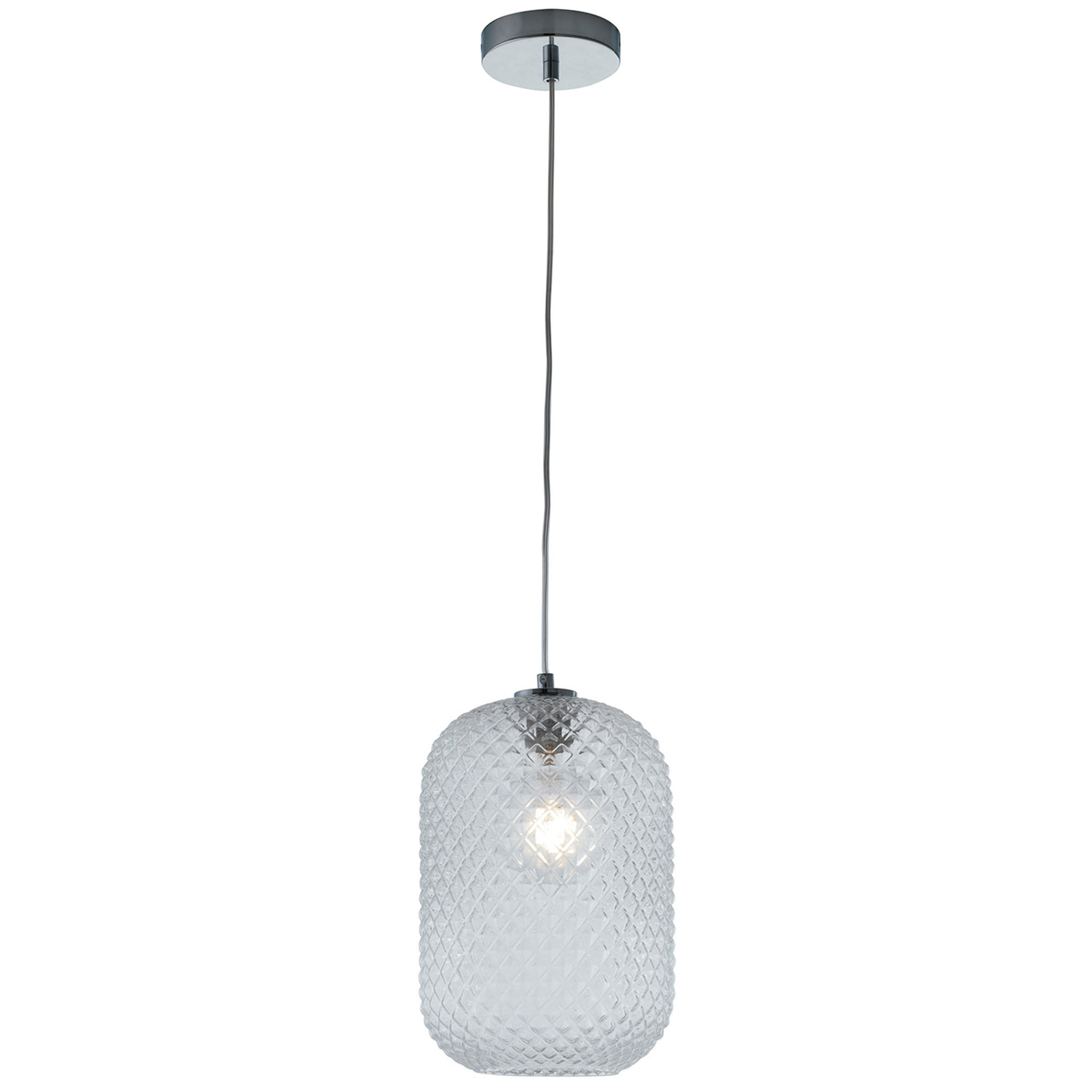 Luce ambiente Design Hängeleuchte Luce Ambiente e Design Chrom, Transparent 150 cm