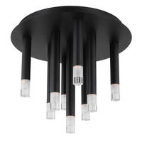 TAKLAMPA RYAN 34/29,6 cm  - klar/svart, Design, metall/plast (34/29,6cm) - Globo