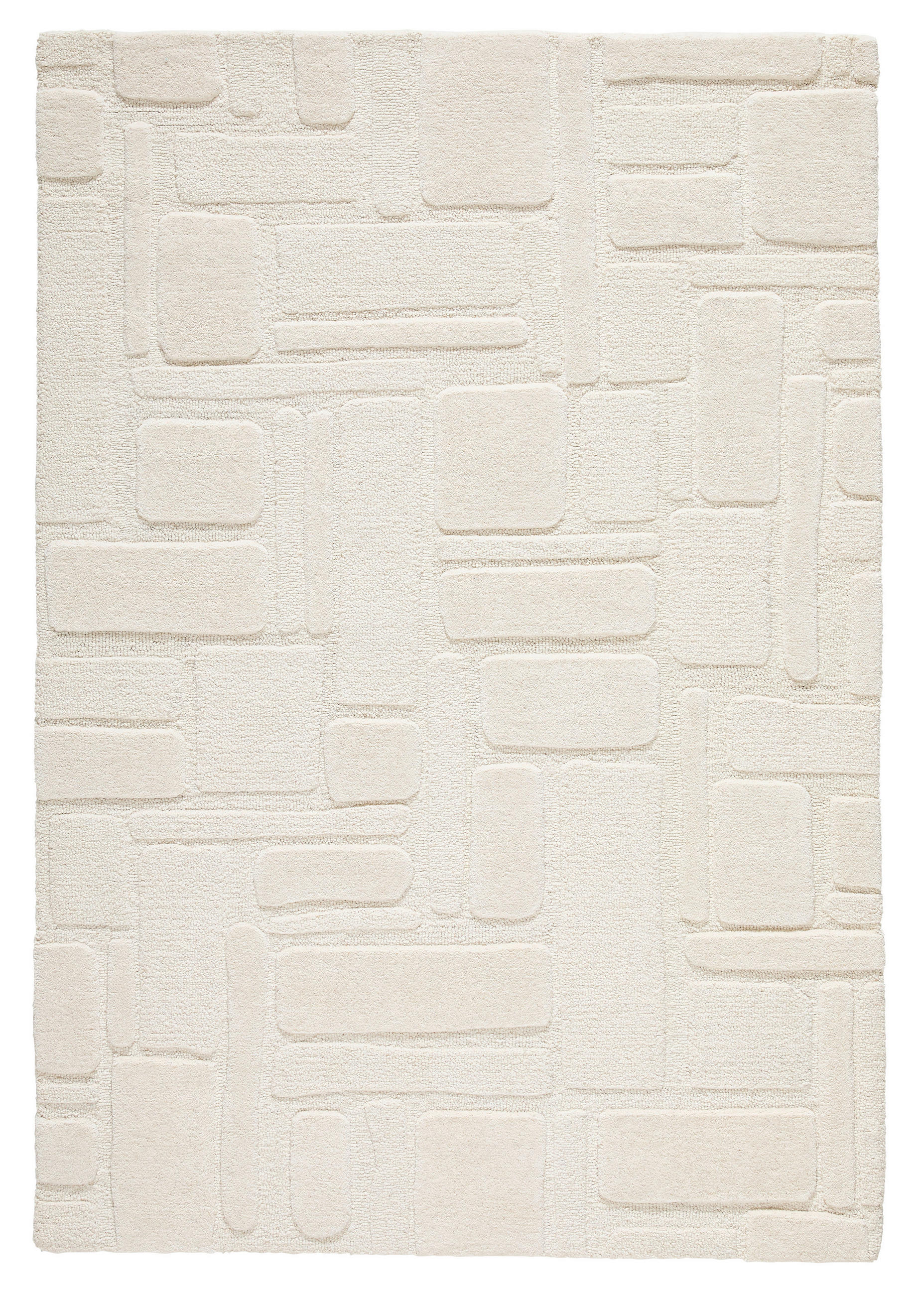 WOLLTEPPICH 160/230 cm Weiß  - Weiß, Natur, Textil (160/230cm) - Novel