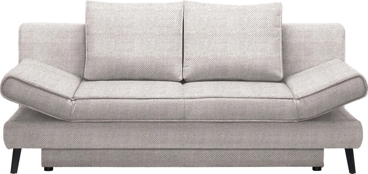 SCHLAFSOFA in Webstoff Naturfarben  - Schwarz/Naturfarben, Design, Textil/Metall (200/85/90cm) - Xora