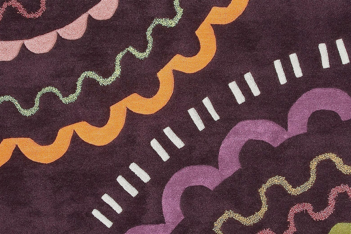 FLACHWEBETEPPICH  Wohnzimmer 140/200 cm Multicolor, Violett rechteckig  - Violett/Multicolor, Basics, Textil (140/200cm) - Kayoom
