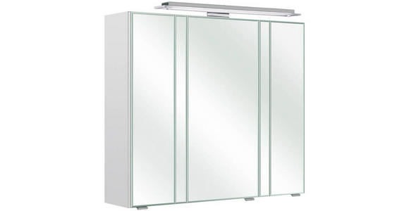 SPIEGELSCHRANK 80/70/20 cm - Chromfarben/Weiß, Basics, Glas/Holzwerkstoff (80/70/20cm) - Xora