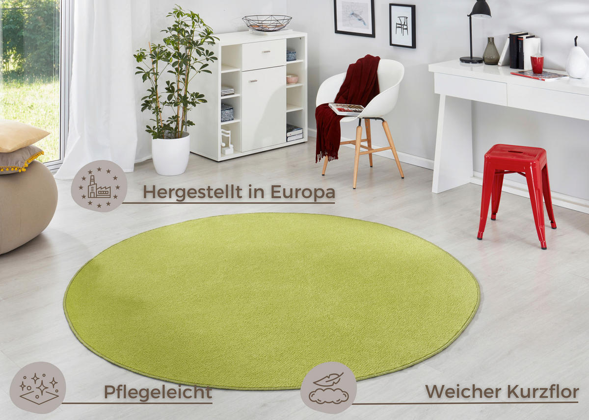 FLACHWEBETEPPICH 200 cm Fancy Hellgrün  - Hellgrün, Basics, Kunststoff (200cm)