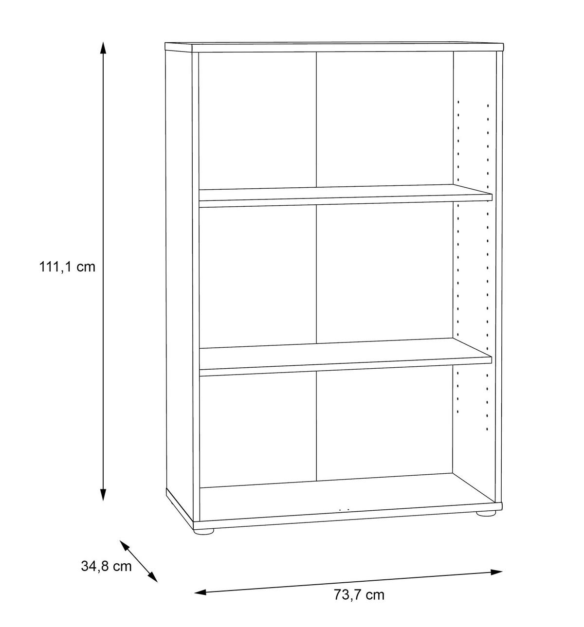 REGAL  73,7/111,1/34,8 cm Eiche Artisan  - Eiche Artisan, Design, Holzwerkstoff (73,7/111,1/34,8cm)