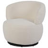 SESSEL in Bouclé Weiß  - Schwarz/Weiß, Design, Textil/Metall (73.5/72.5/71.5cm) - Xora