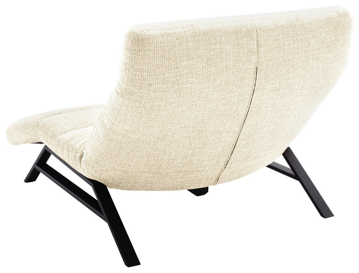 RELAXLIEGE Chenille Weiß  - Schwarz/Weiß, Design, Textil/Metall (120/54-113/158-198cm) - Pure Home Lifestyle