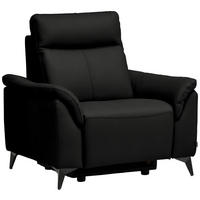 SESSEL in Echtleder Schwarz  - Schwarz, Design, Leder/Metall (107/105/98cm) - Belluti