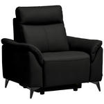 SESSEL in Echtleder Schwarz  - Schwarz, Design, Leder/Metall (107/105/98cm) - Belluti