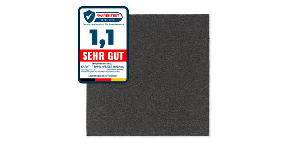 TEPPICHFLIESE - Dunkelgrau, Basics, Textil (50/50cm) - Esposa