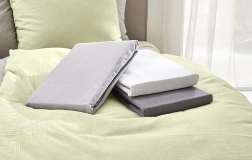 SPANNBETTTUCH Jersey  - Grün, Basics, Textil (120-130/200-220cm) - Novel