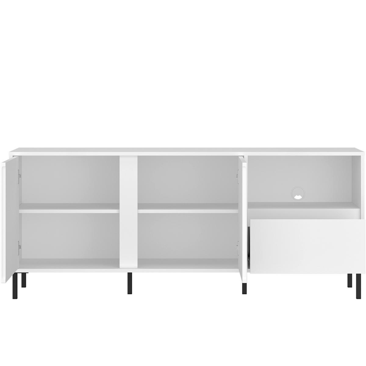 TV-Element Avenale - Schwarz/Weiß, Trend, Holzwerkstoff/Metall (157,8/65,4/40cm) - Hom`in
