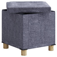 SITZBOX in Textil Hellgrau  - Hellgrau/Braun, Modern, Holzwerkstoff/Textil (38/40/38cm) - MID.YOU