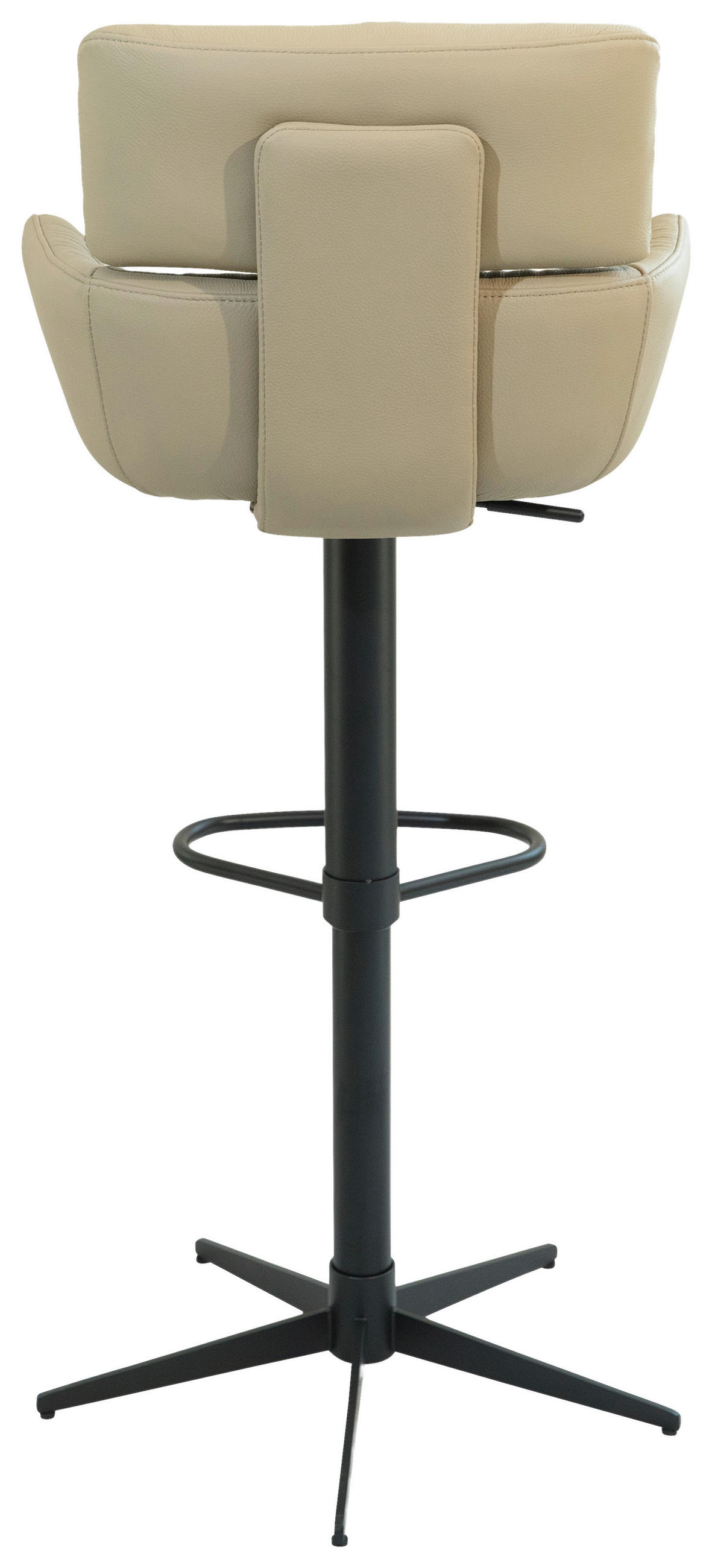 BAROVÁ ŽIDLE, černá, šedohnědá - černá/šedohnědá, Design, kov/kůže (54/105/53cm) - Dieter Knoll