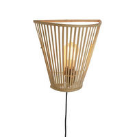 VÄGGLAMPA GOOD&MOJO 15/30/30 cm   - naturfärgad, Trend, trä (15/30/30cm) - Good & Mojo