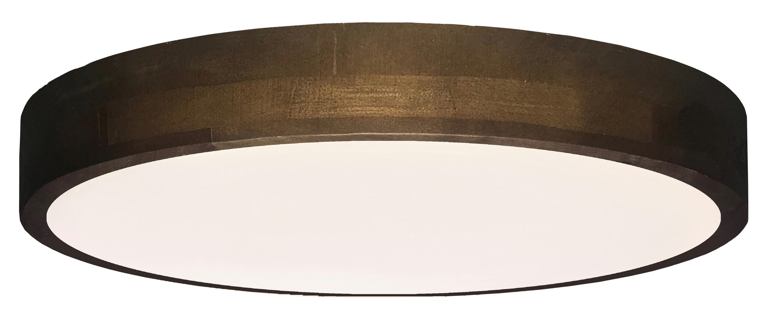 LED-DECKENLEUCHTE 34/6,5 cm   - Dunkelbraun/Weiß, KONVENTIONELL, Kunststoff/Metall (34/6,5cm) - Brilliant