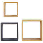 WANDREGALSET  - Anthrazit/Eiche Wotan, Basics, Holzwerkstoff (20-28/20-28/11,8cm) - Carryhome