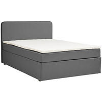 BOXBETT 140/200 cm,  in Grau, Matratze, Topper, H2 = mittel  - Grau, KONVENTIONELL, Holz (140/200cm) - P & B