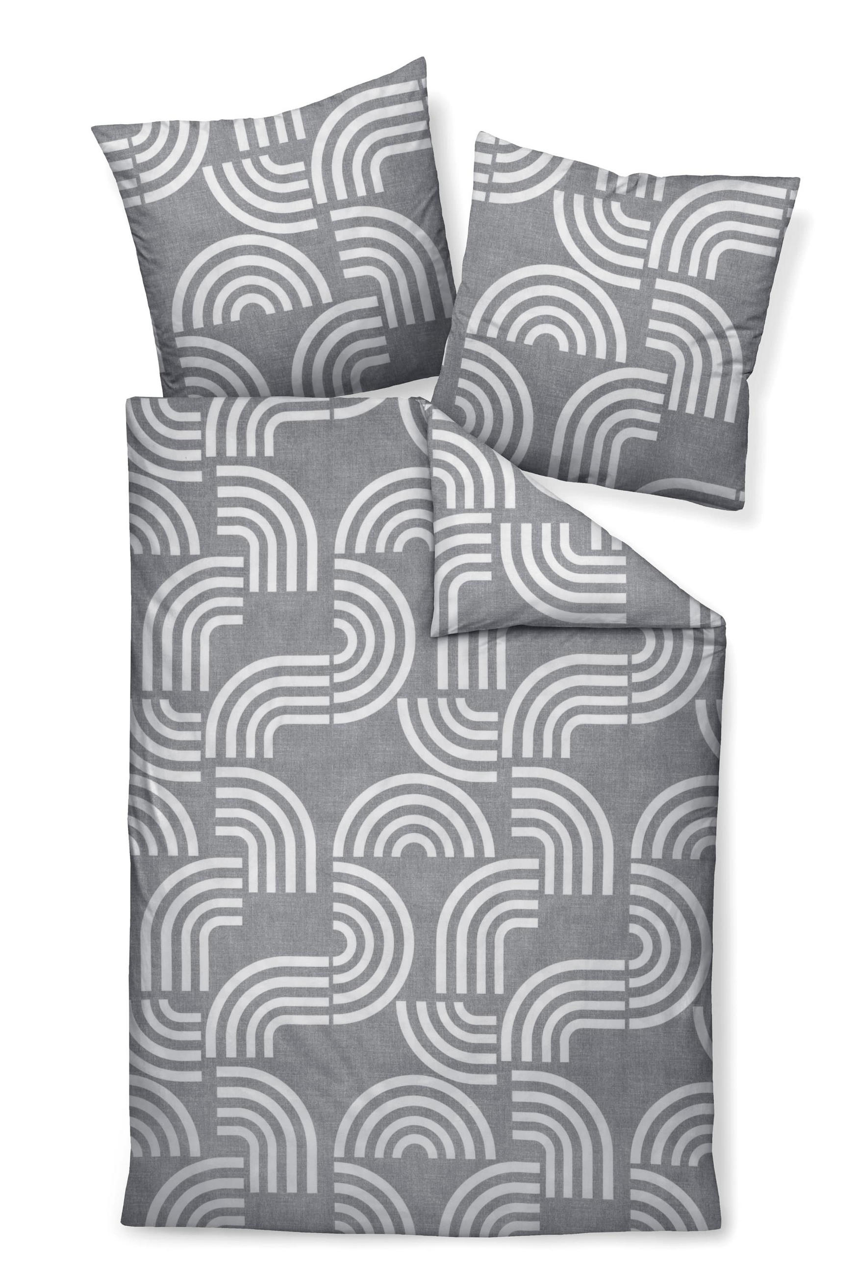 BETTWÄSCHE Biber 135/200 cm  - Grau, Design, Textil (135/200cm) - Janine