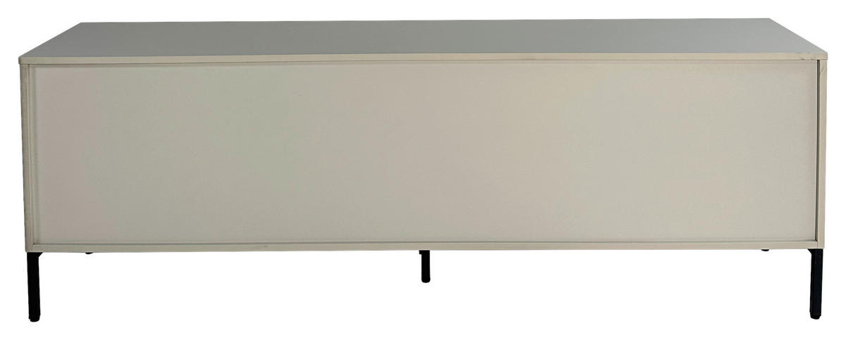 LOWBOARD WABI  in 180/60,5/40 cm  - Hellgrau/Schwarz, Design, Holz/Holzwerkstoff (180/60,5/40cm) - Xora