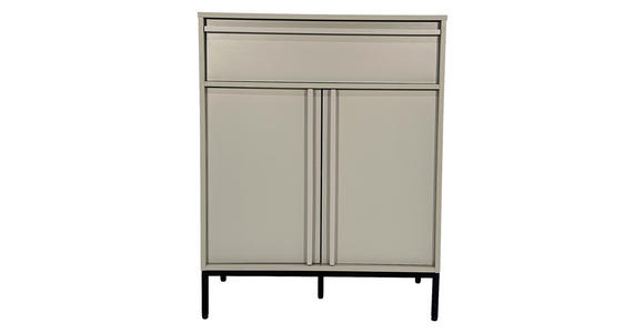 KOMMODE WABI  in 80/101/40 cm  - Hellgrau/Schwarz, Design, Holz/Holzwerkstoff (80/101/40cm) - Xora